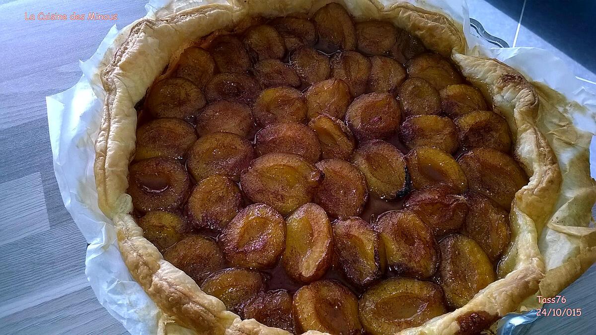 recette Tarte aux prunes et canelle