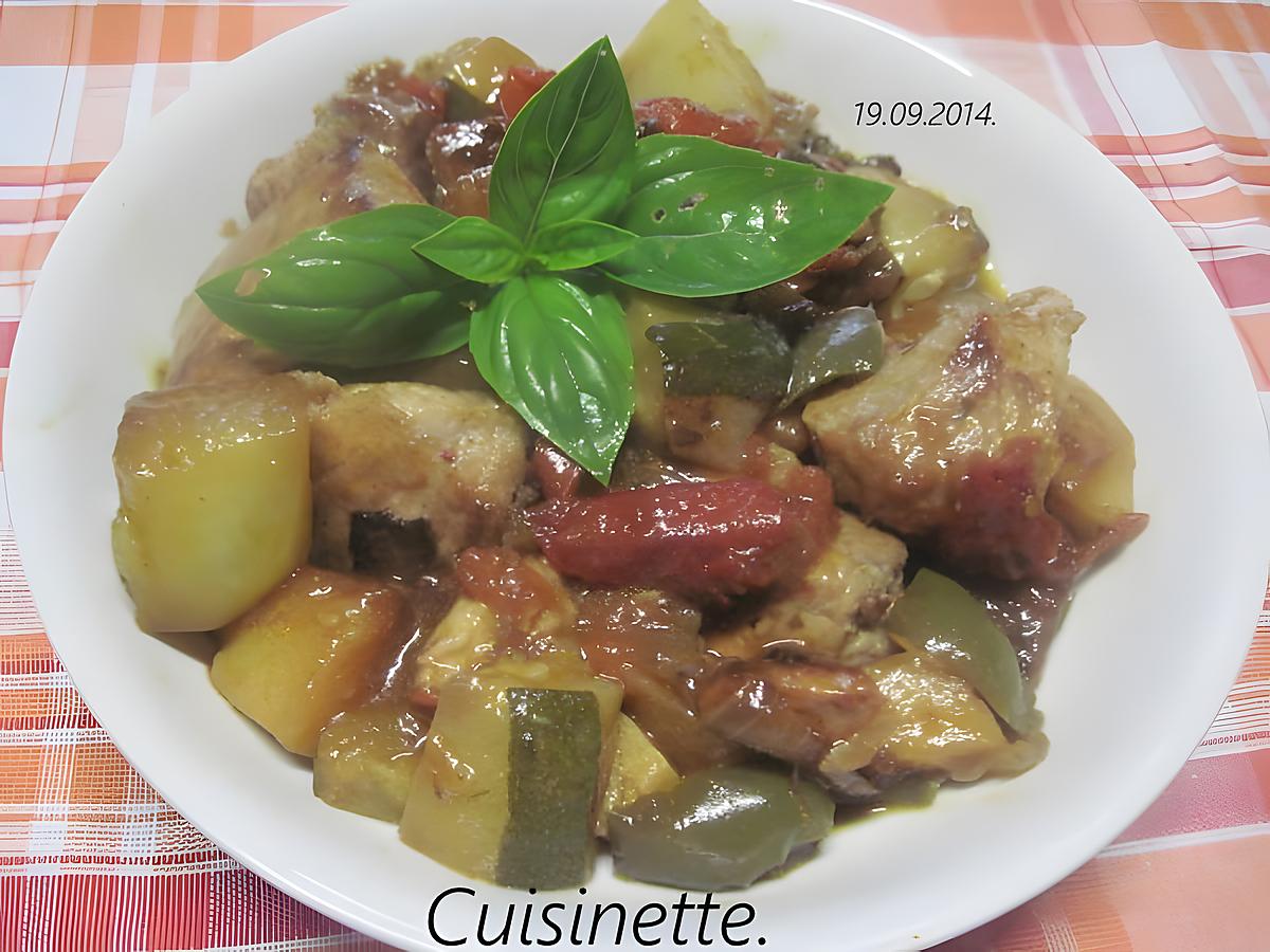 recette Sauté de veau aux légumes.