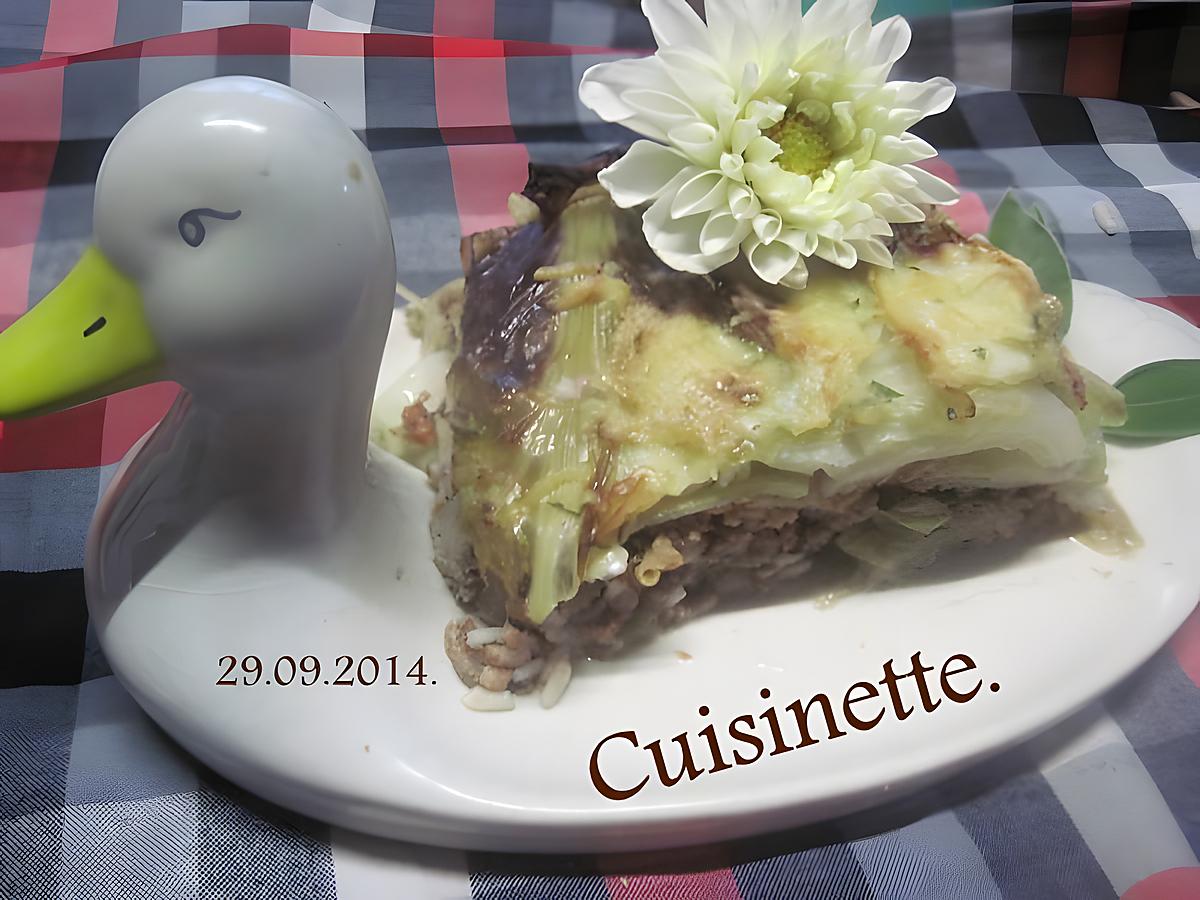 recette Chou farci gratiné.