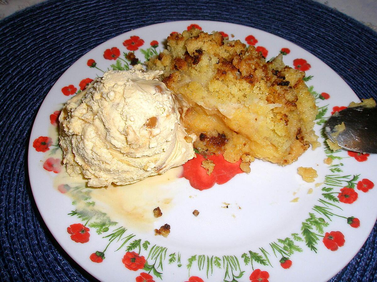 recette Crumble de coings au miel et aux noix