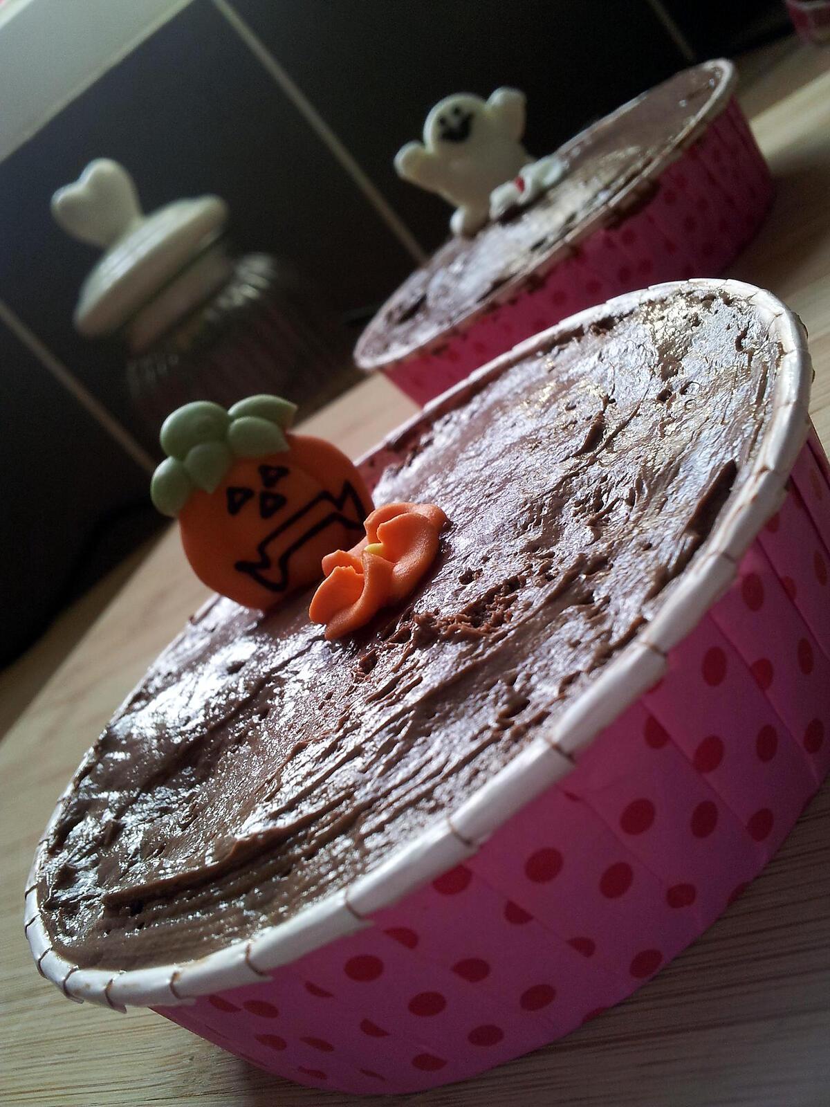 recette Tartelettes *Hallowen*de boudoirs à la mousse au chocolat