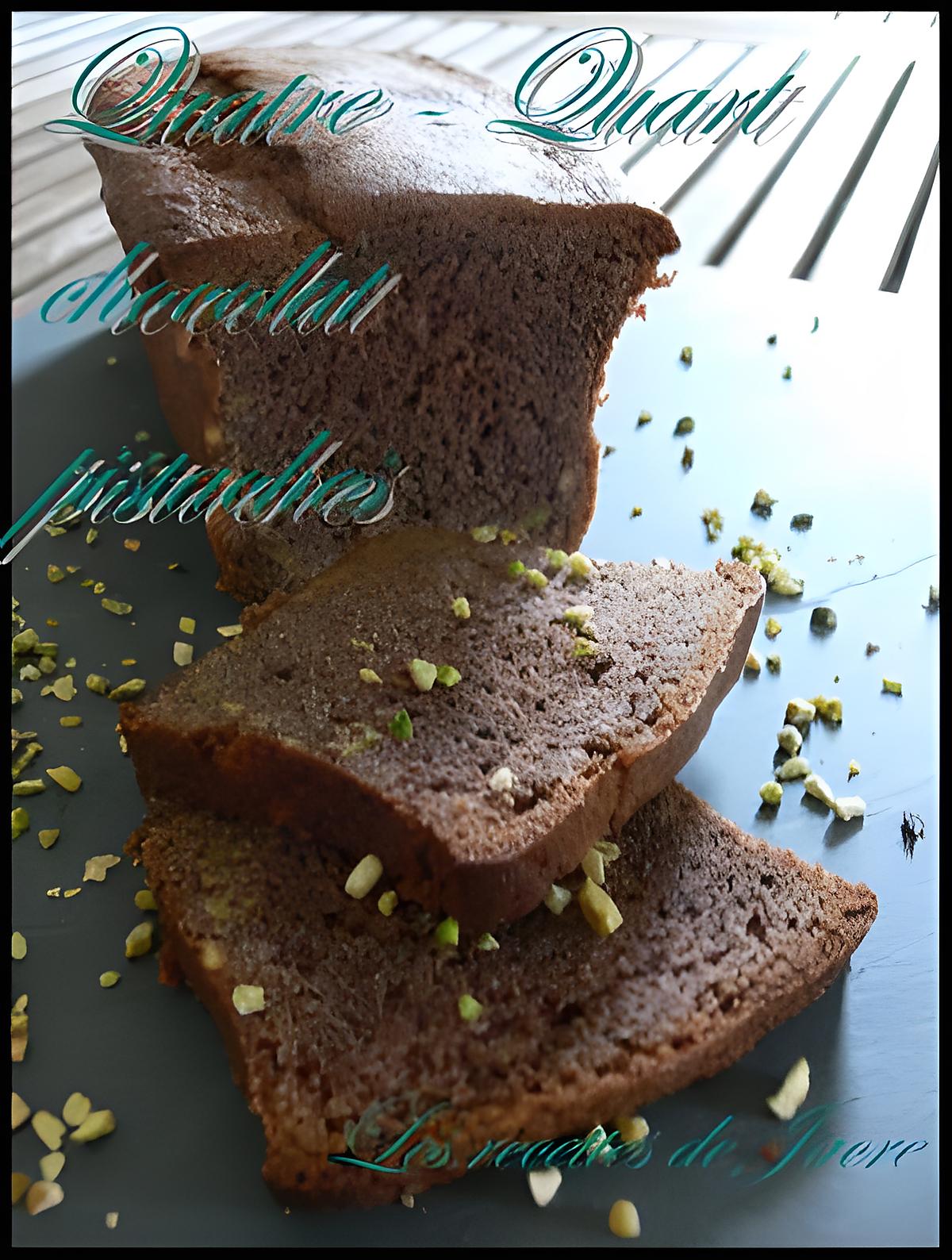 recette quatre-quart chocolat caramel et pistaches