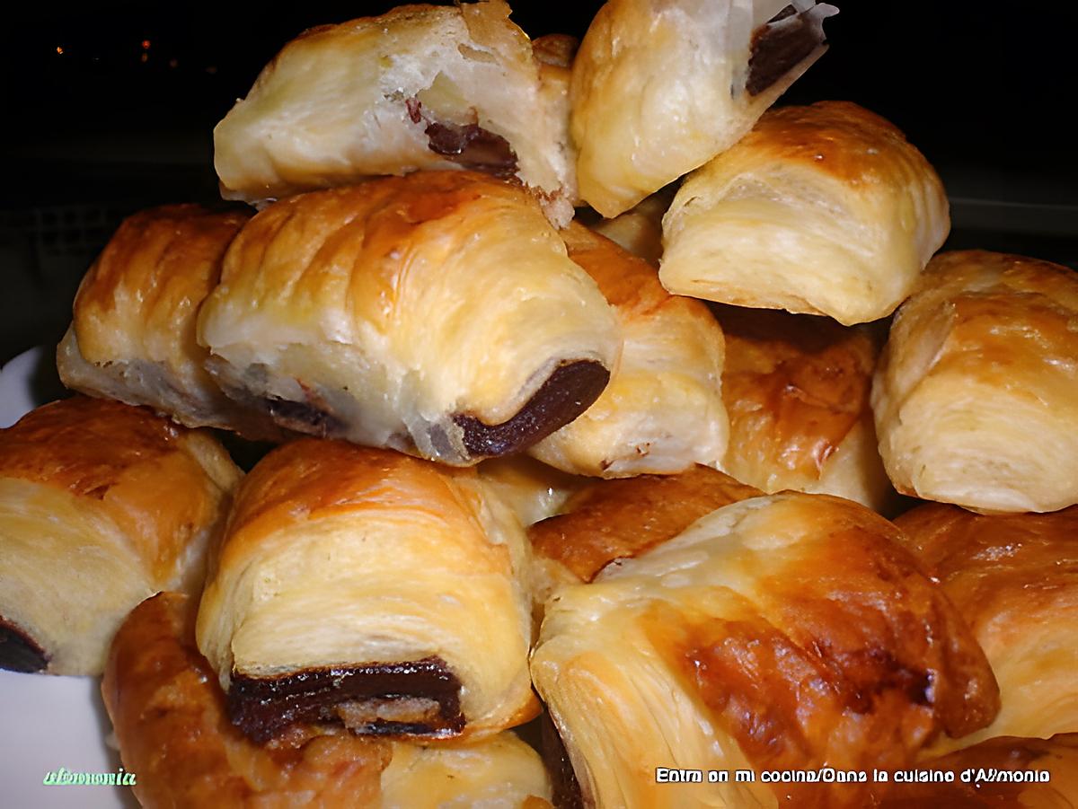 recette MINI PAINS AU CHOCOLAT EXPRESS