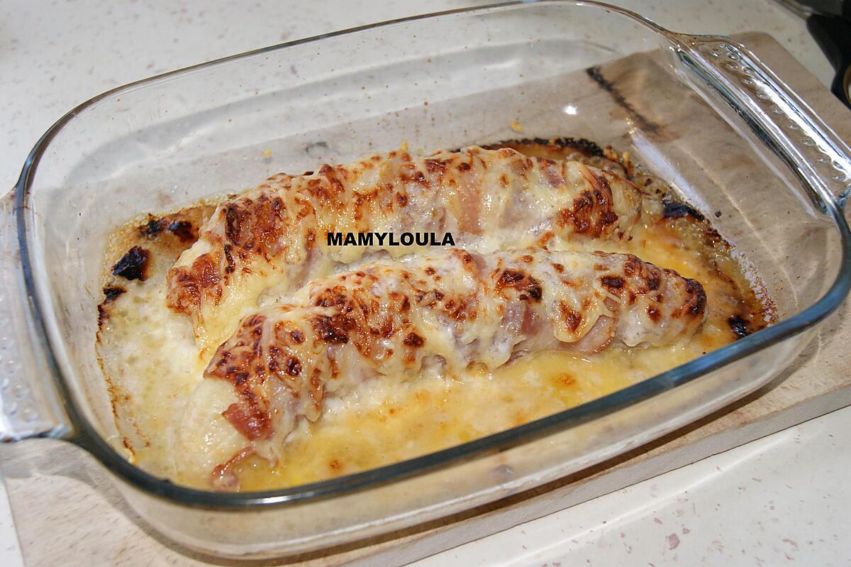 recette Bananes gratinées au lard fumé