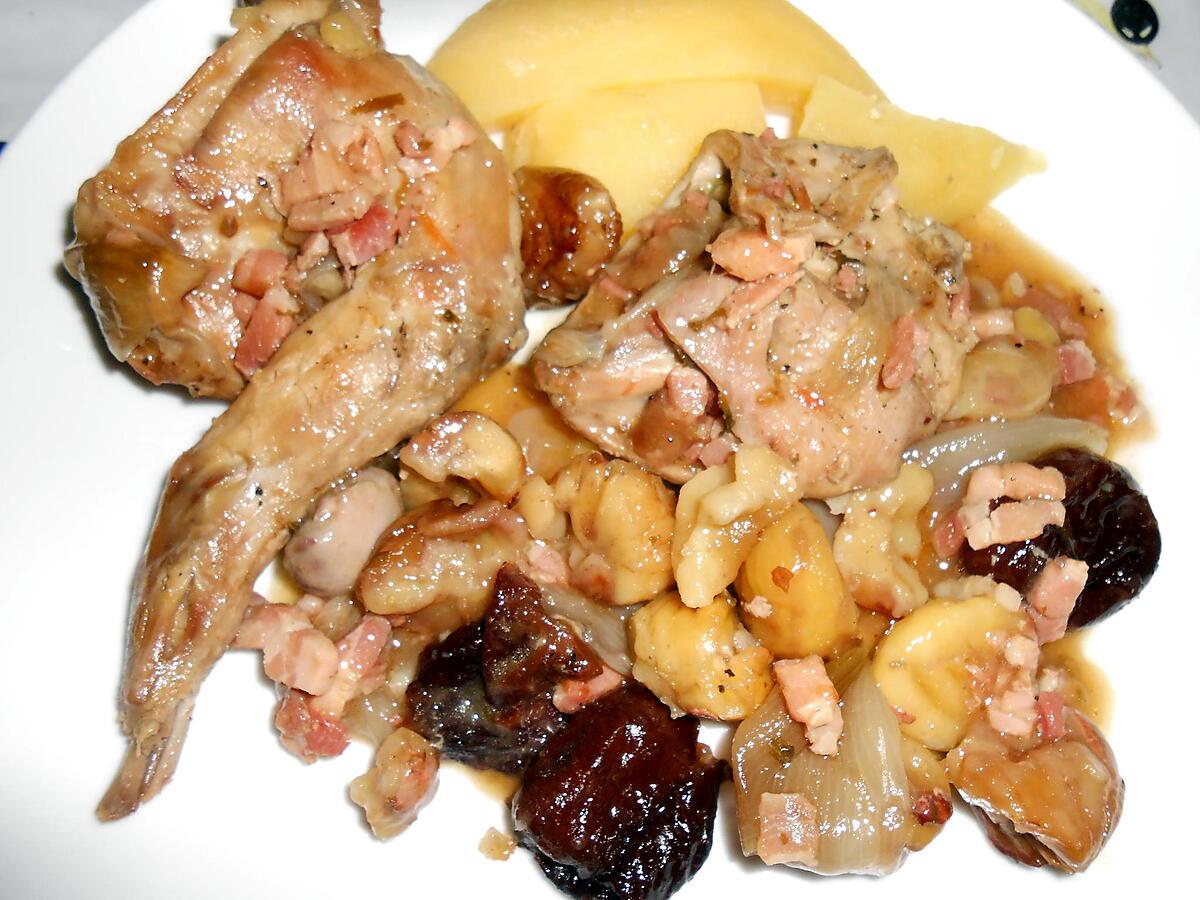 recette RAGOUT DE LAPIN AUX CHATAIGNES