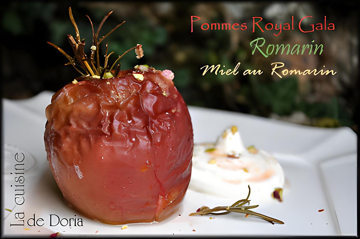 recette Pommes au four, au romarin et miel