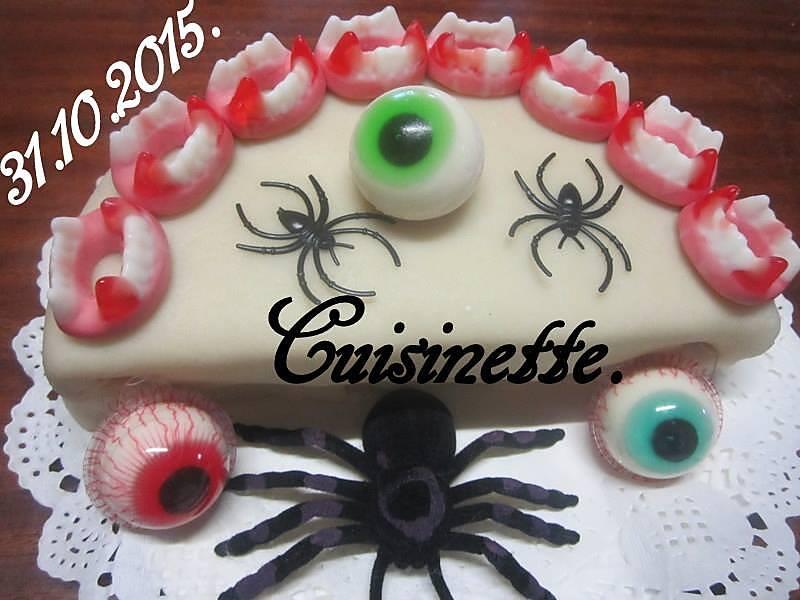 recette Gâteau Halloween avec sa compotée.