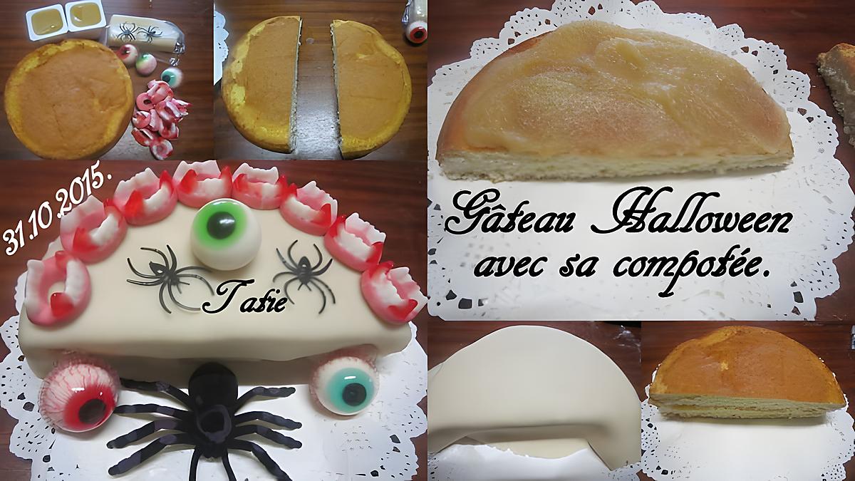 recette Gâteau Halloween avec sa compotée.