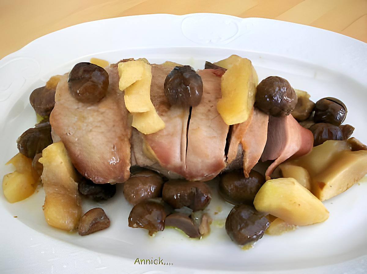 recette rôti de veau pommes-marrons