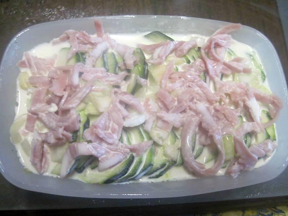 recette Courgettes au jambon et parmesan. gratinés.