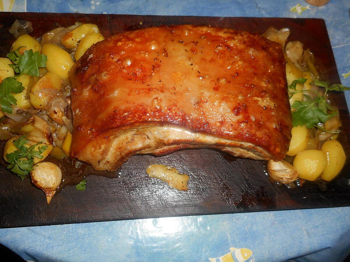 recette Poitrine de porc rotie aux aromates