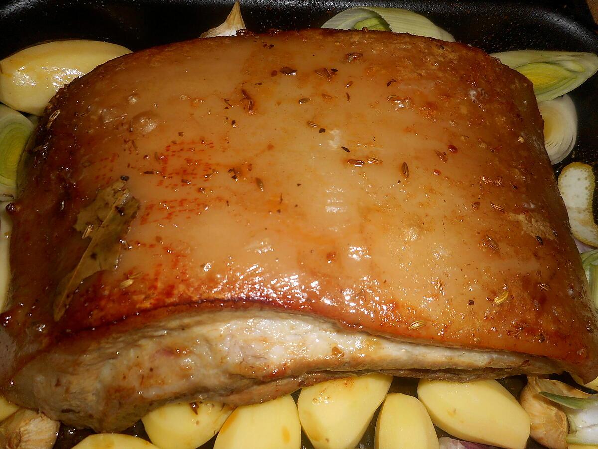 recette Poitrine de porc rotie aux aromates