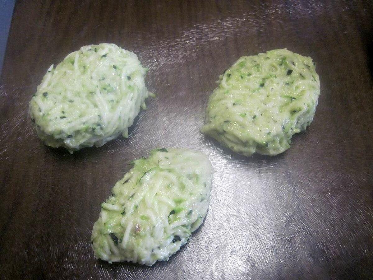 recette Beignets de courgettes au parmesan.