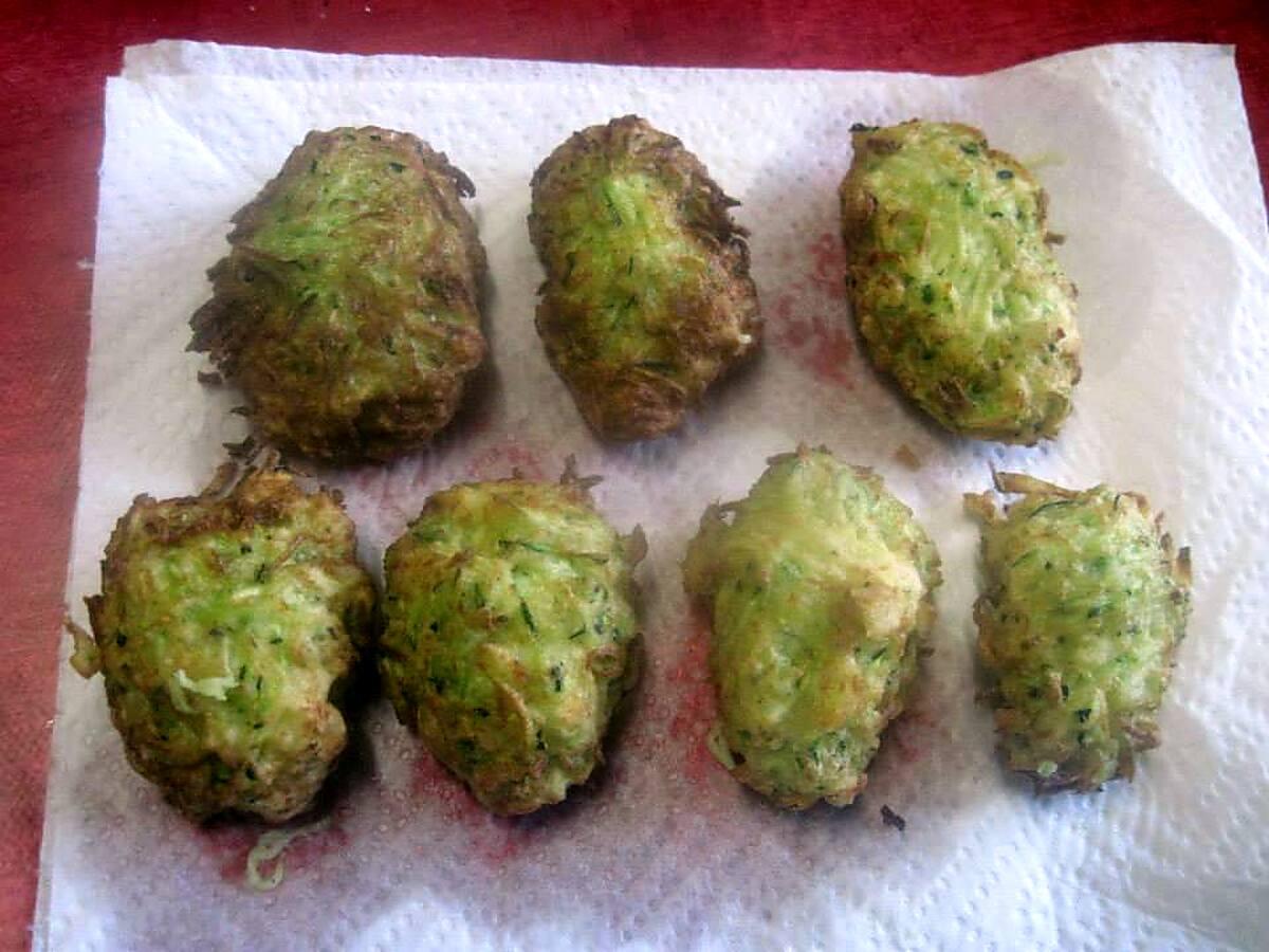 recette Beignets de courgettes au parmesan.