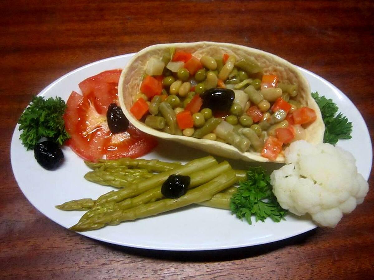 recette Panadillas et ses crudités.