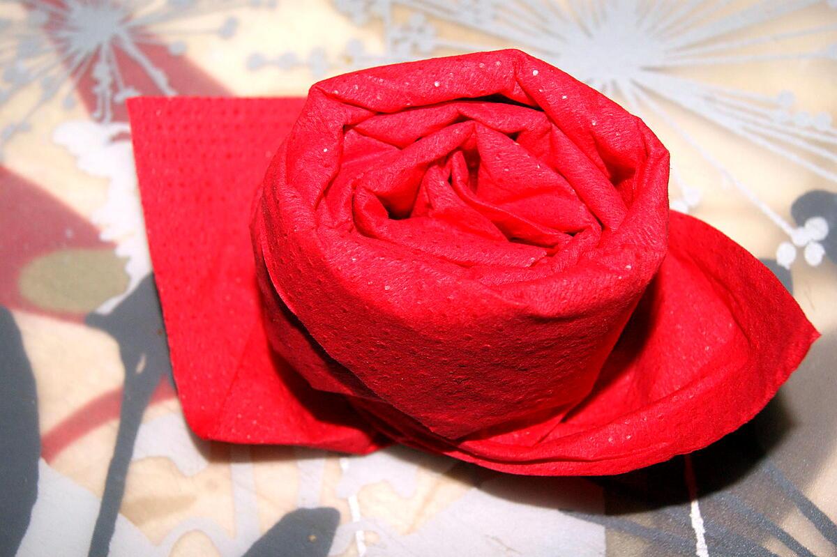 recette Pliage de serviette "rose"
