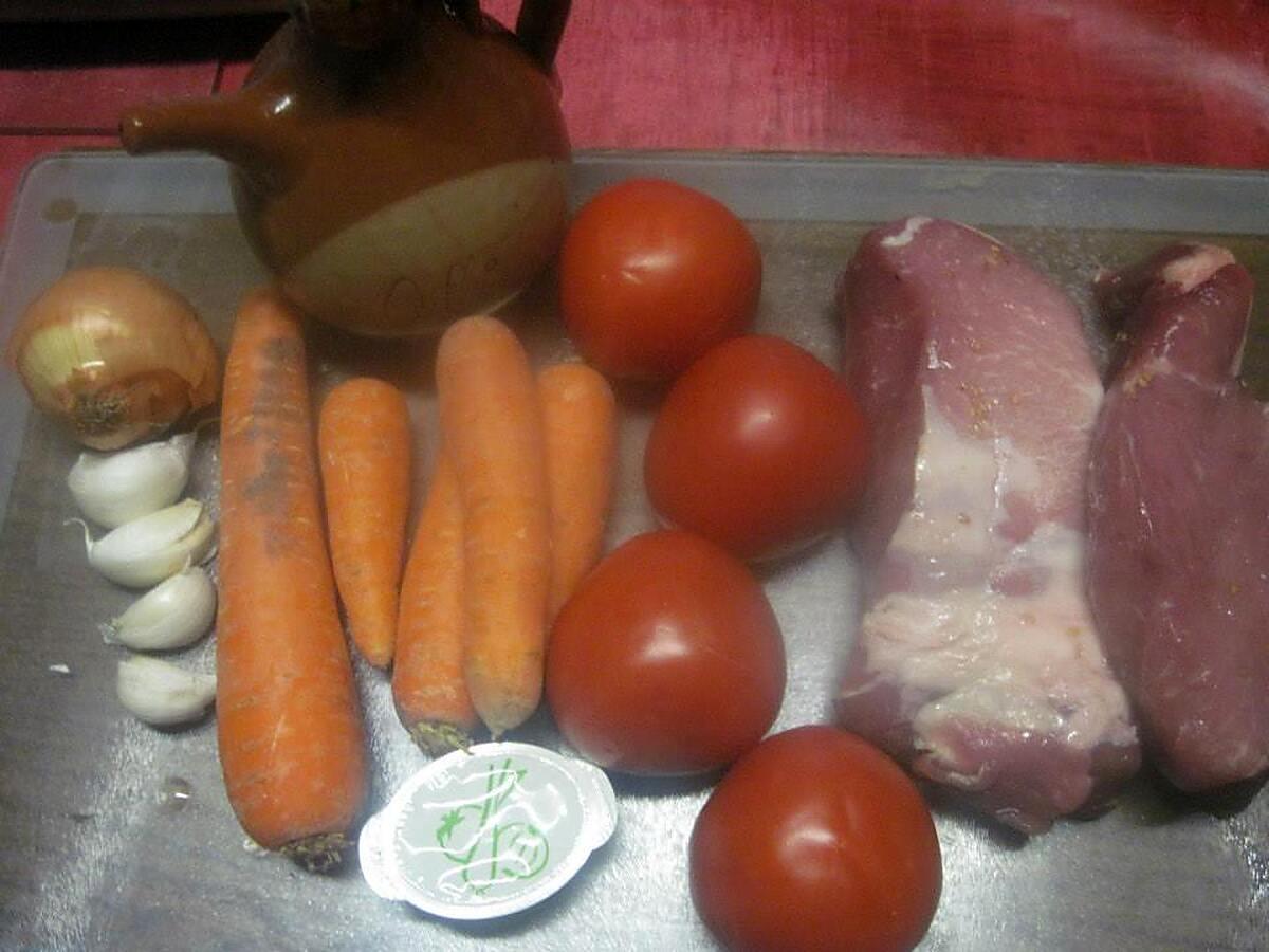 recette Pointe de porc sauter. et légumes.