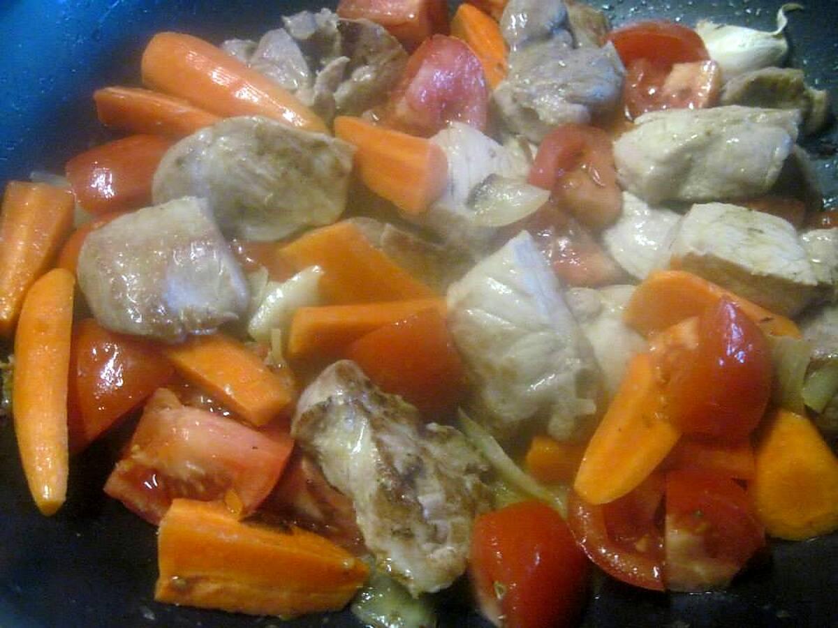 recette Pointe de porc sauter. et légumes.