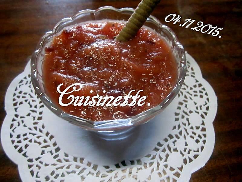 recette Compote aux 3 fruits.micro-ondes.