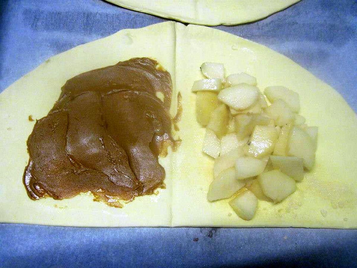 recette Chaussons aux poires.pâte spéculoos.