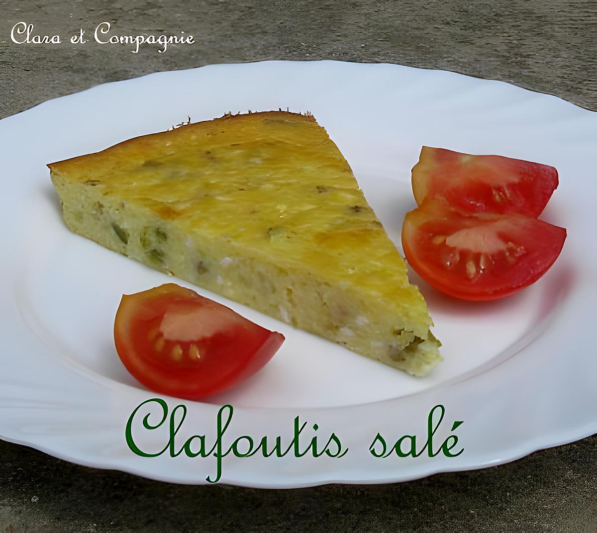 recette Clafoutis salé : féta, poivrons, olives, courgettes