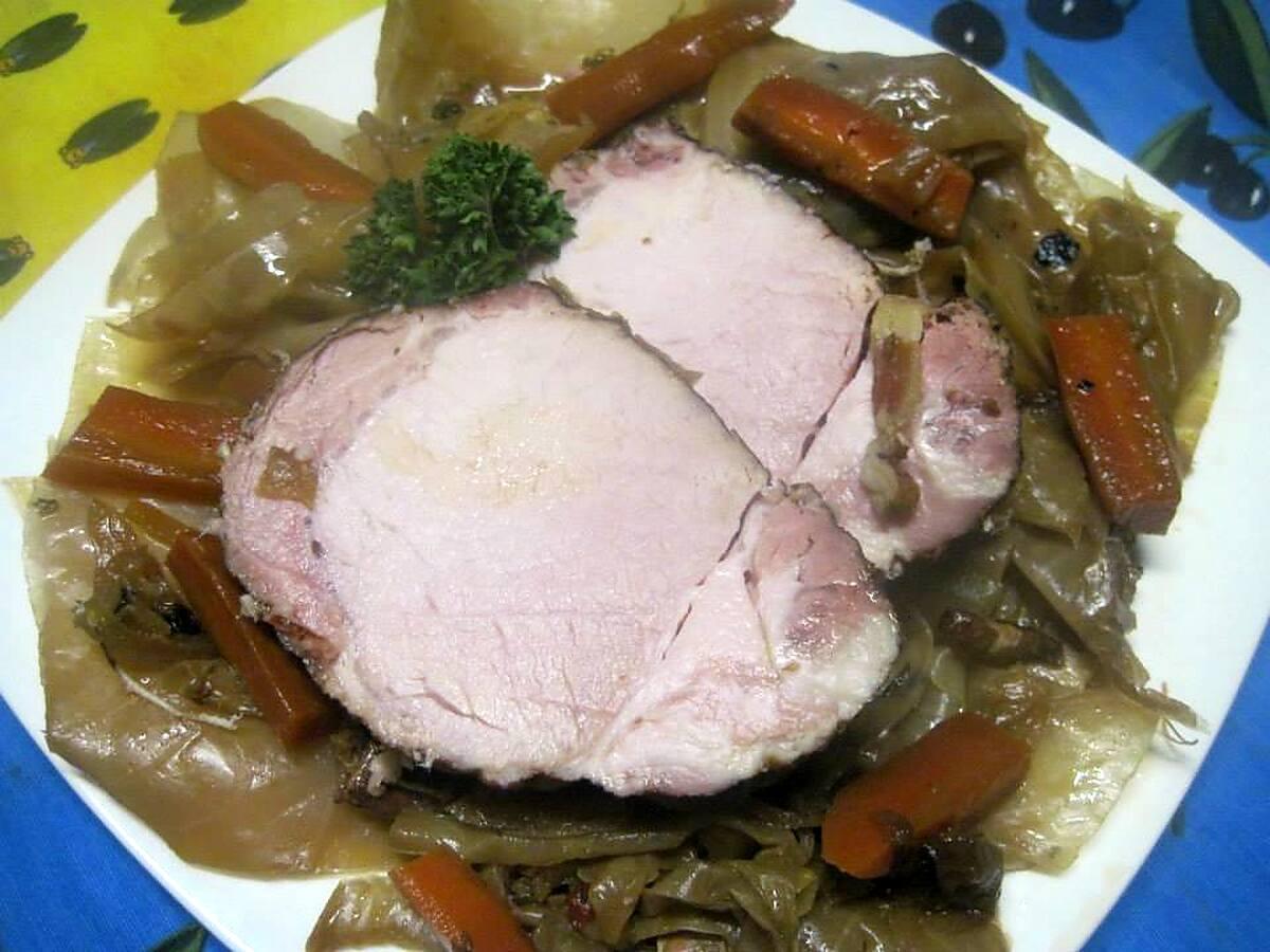 recette Kassler de porc au chou.