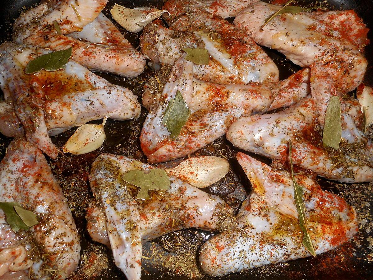 recette Ailes de poulet roties aux herbes de provence