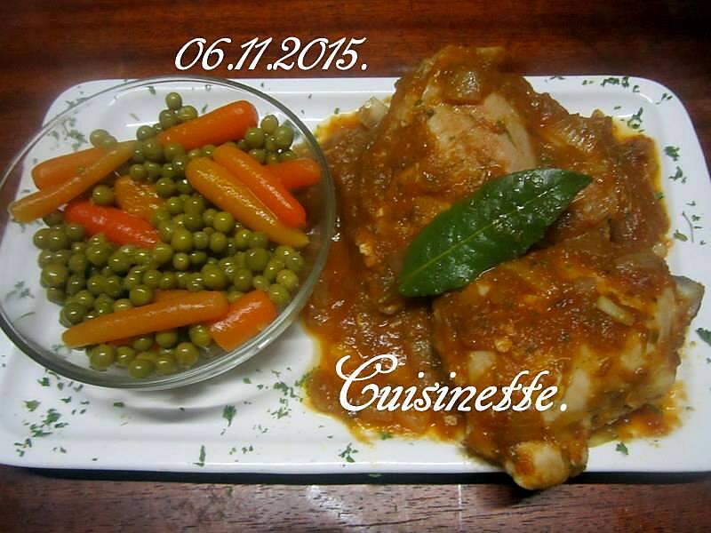 recette Hauts de poulet sauce tomates cuisinées.