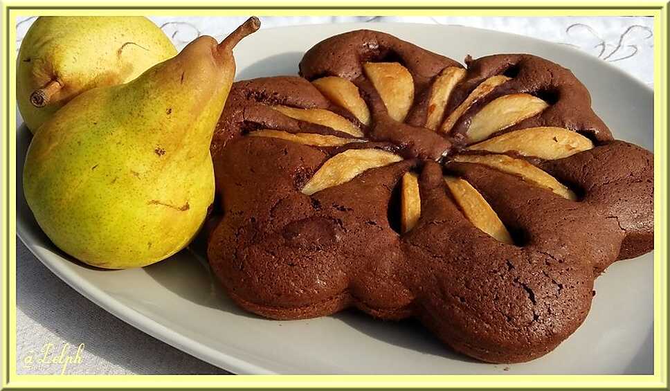 recette Gâteau poires et chocolat