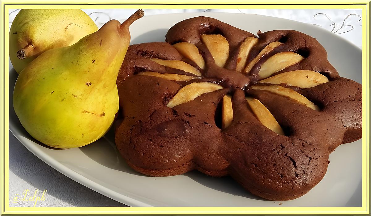 recette Gâteau poires et chocolat