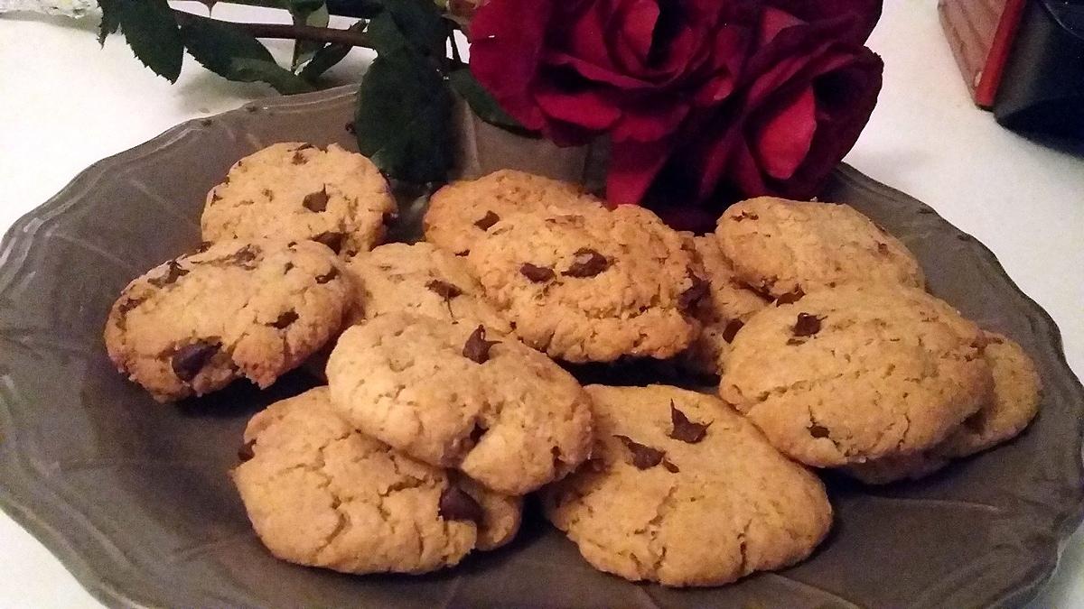 recette Cookies au beurre de cacahuète et au pépite de chocolat