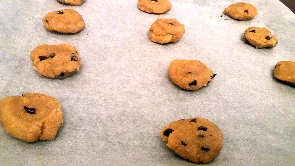 recette Cookies au beurre de cacahuète et au pépite de chocolat