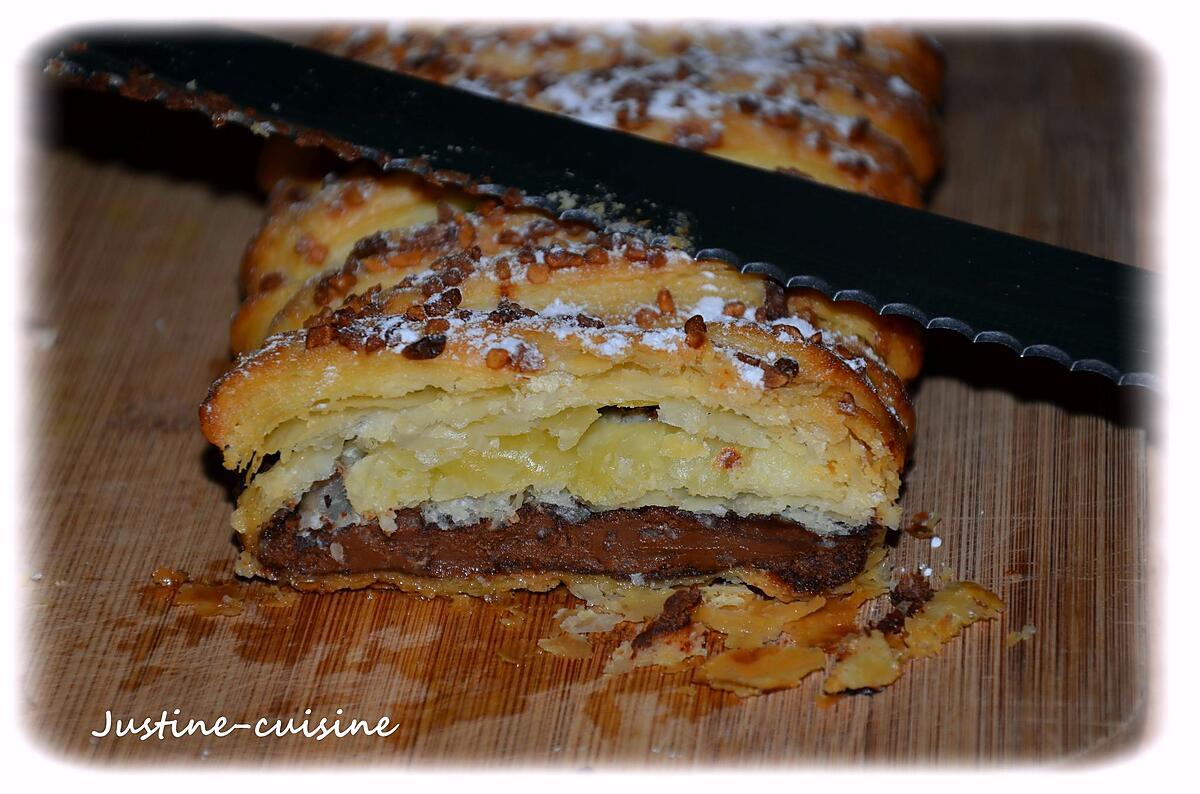 recette Tresse feuilletée au chocolat