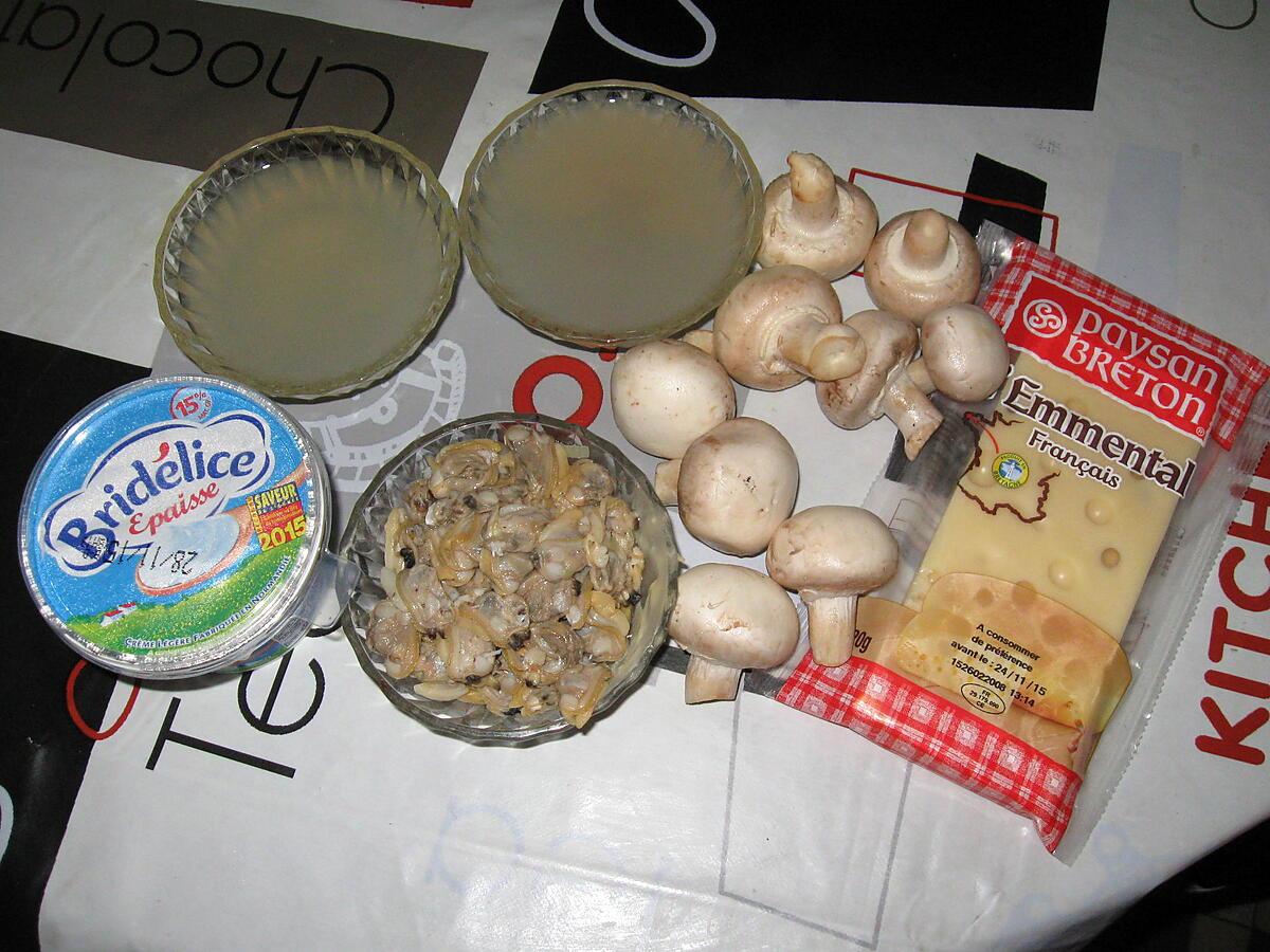 recette Coquilles de palourdes et de champignons