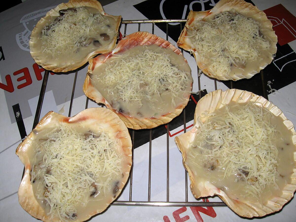 recette Coquilles de palourdes et de champignons