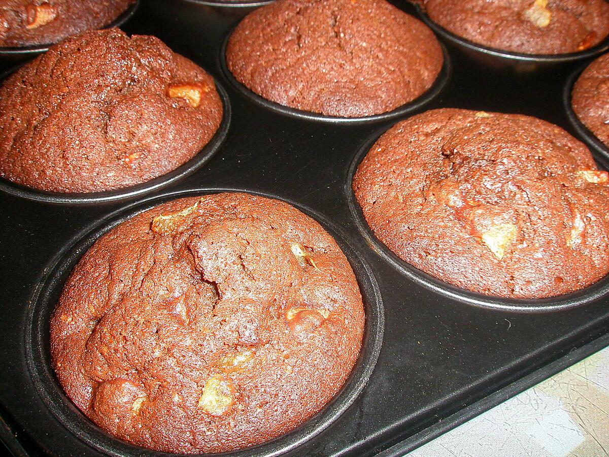 recette MUFFINS poire chocolat de ROSINETTE,un pur régal !!!