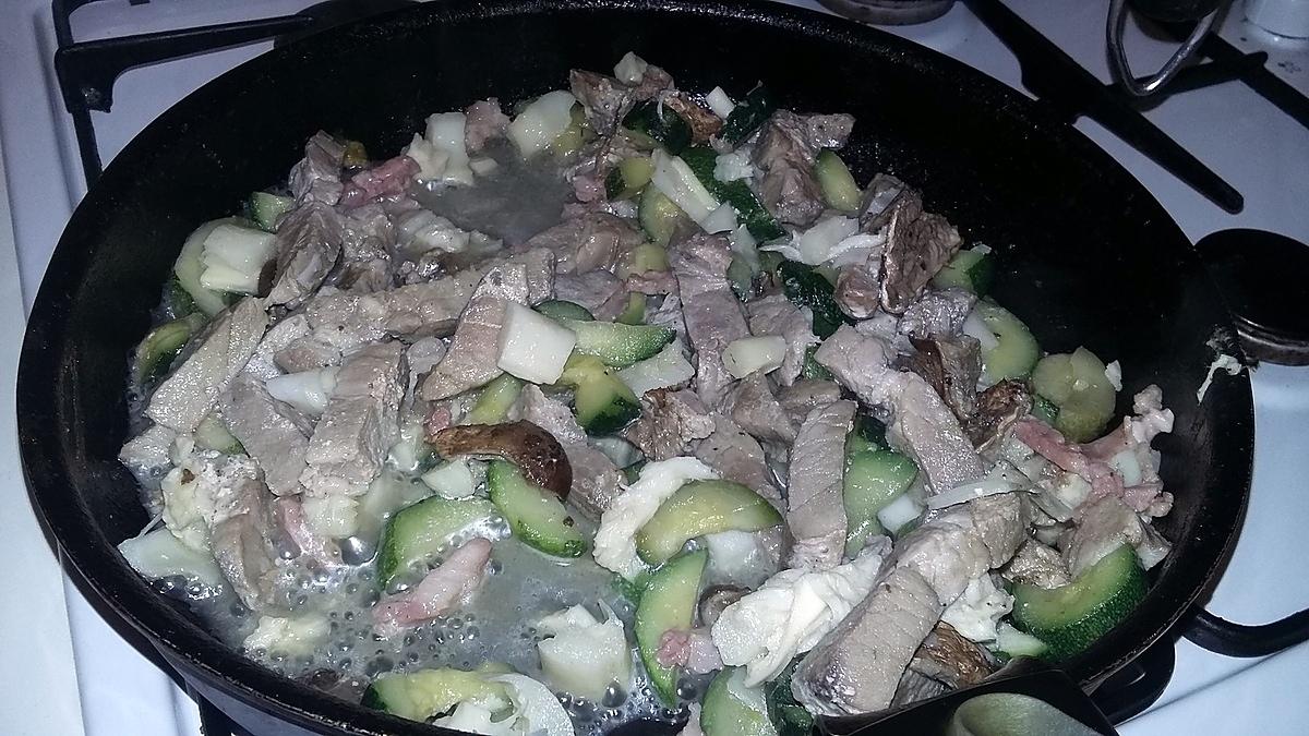 recette Wok de nouille au legumes et porc