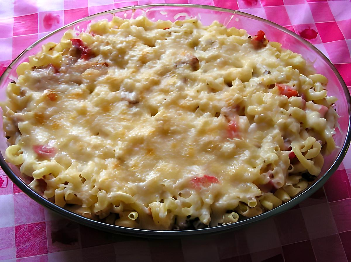 recette Pâtes gratinées du littoral