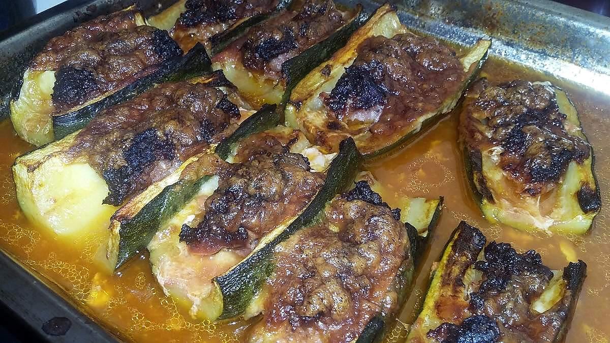 recette Courgette farci gratiné a la mozzarella