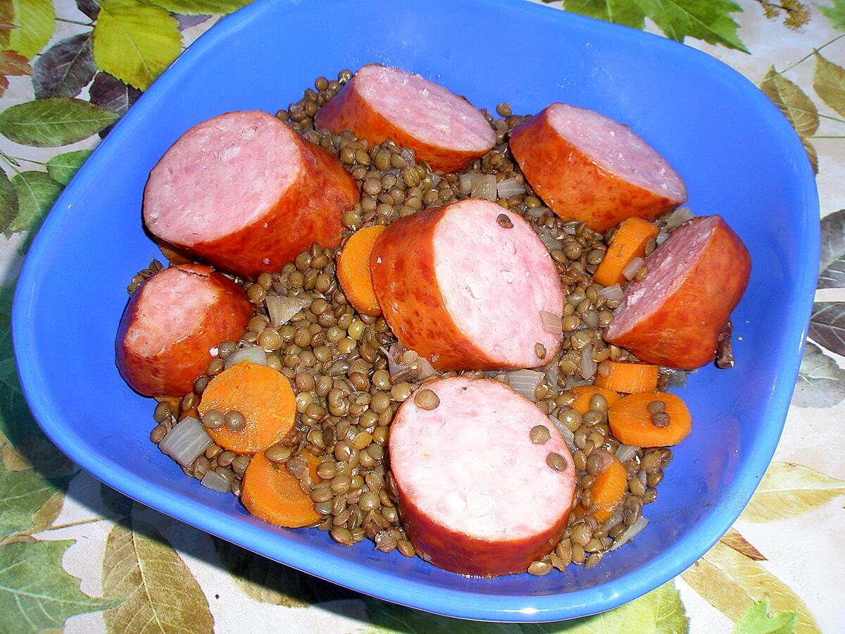 recette Saucisse de Morteau aux lentilles