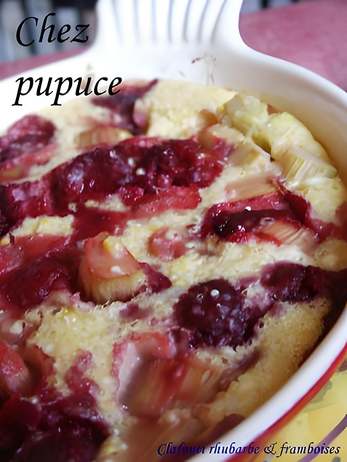 recette Clafouti framboise & rhubarbe