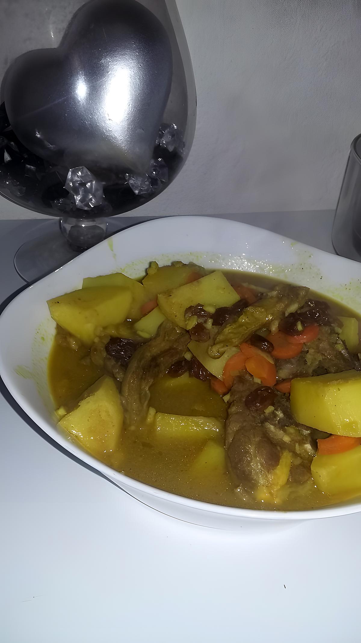 recette Tajine d'agneau au raisins secs