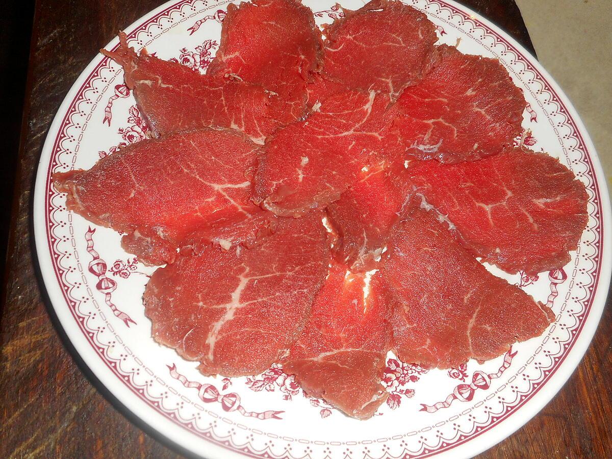 recette Carpaccio de boeuf aux cépes