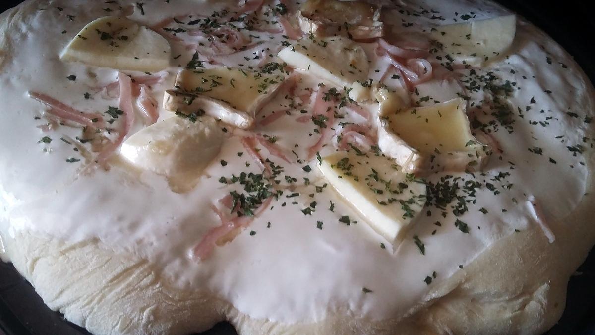 recette Fougasse pizza blanche chevre miel