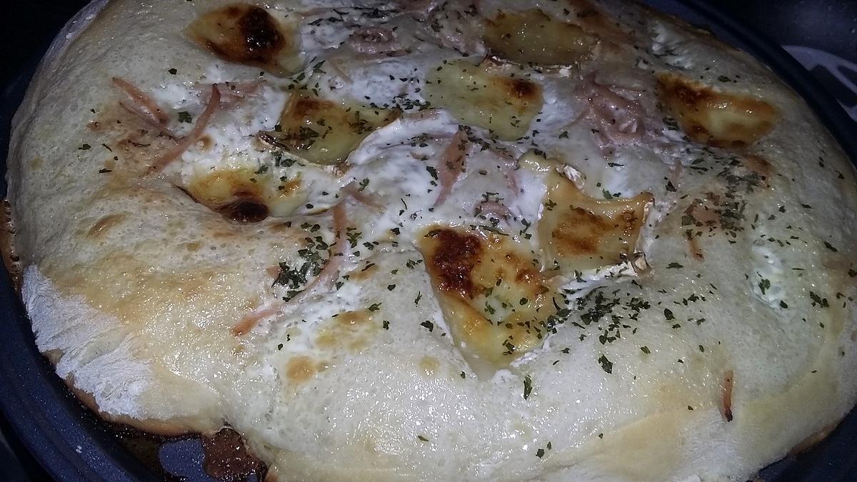 recette Fougasse pizza blanche chevre miel