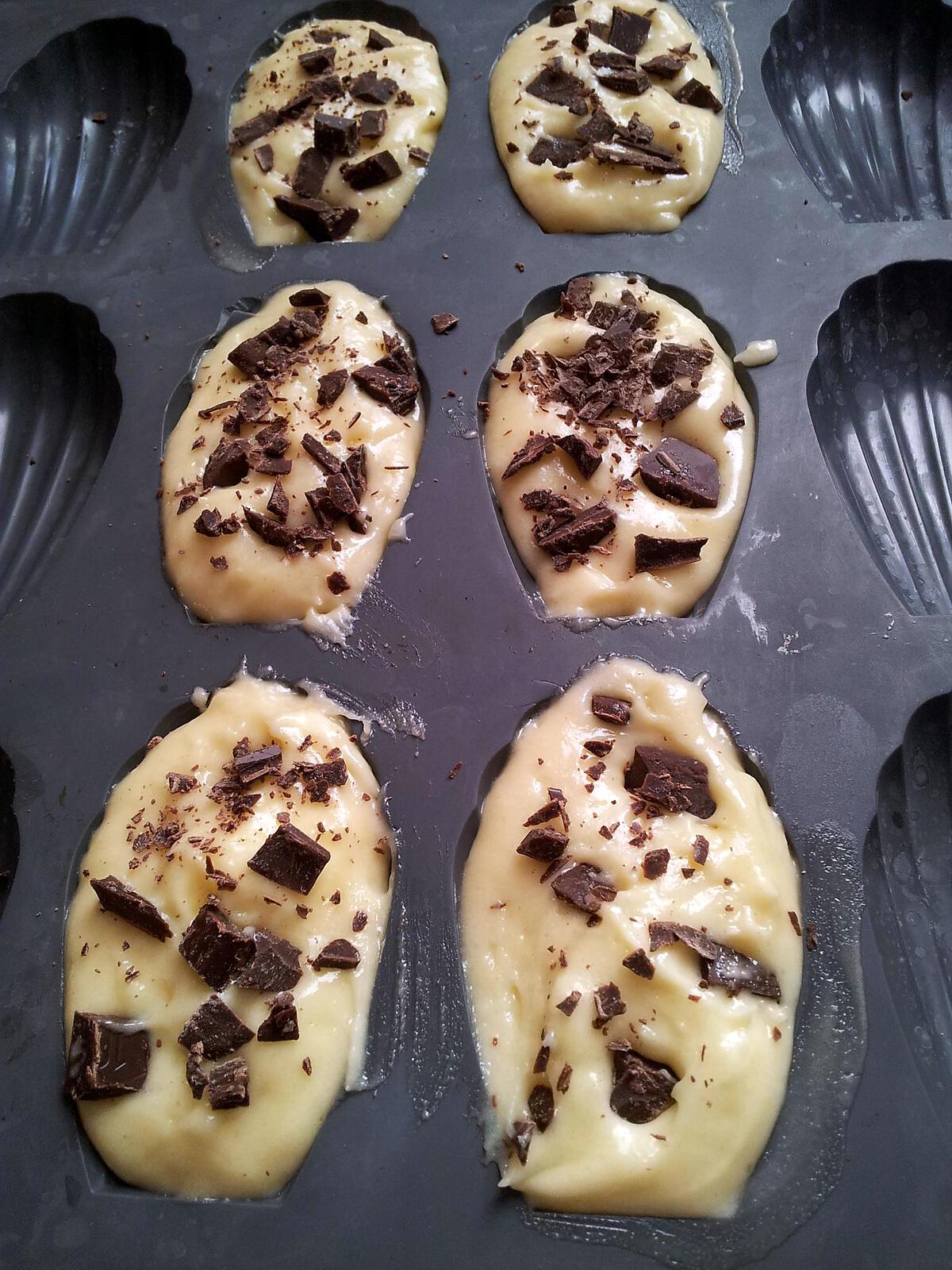 recette Madeleines au pépites de chocolat