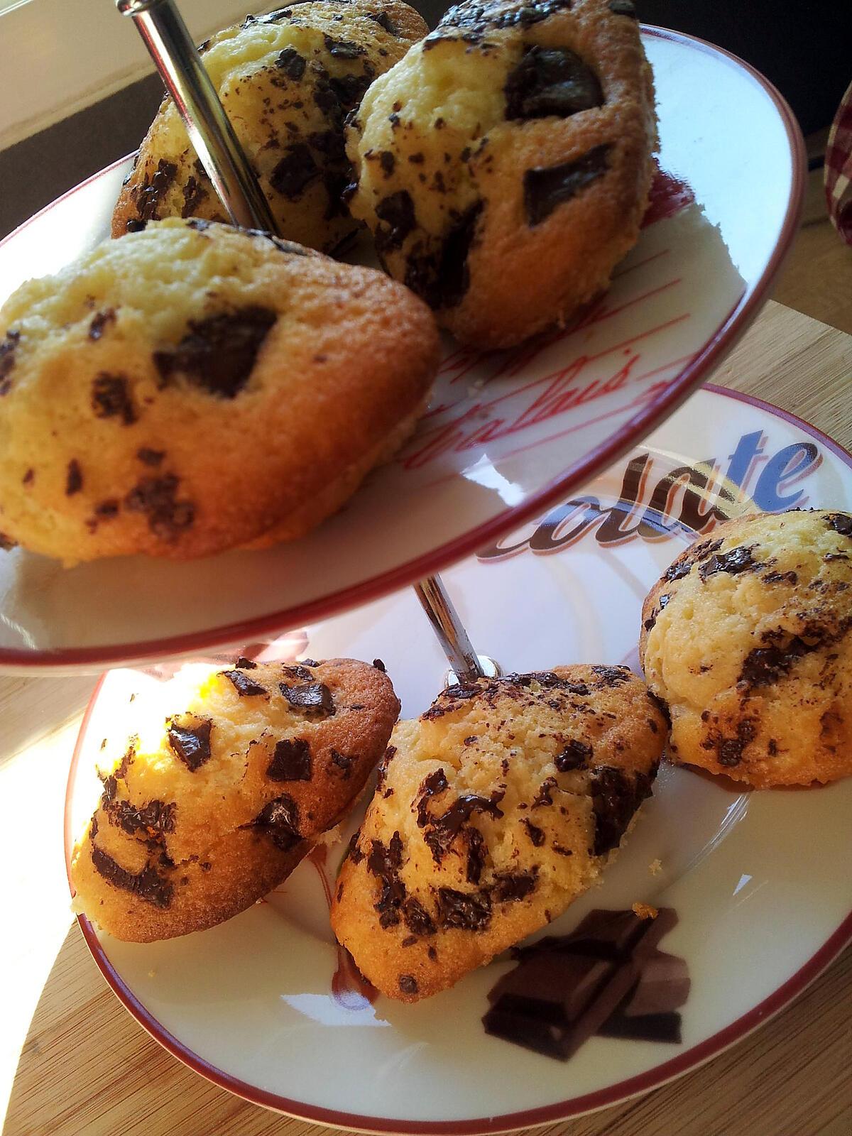 recette Madeleines au pépites de chocolat