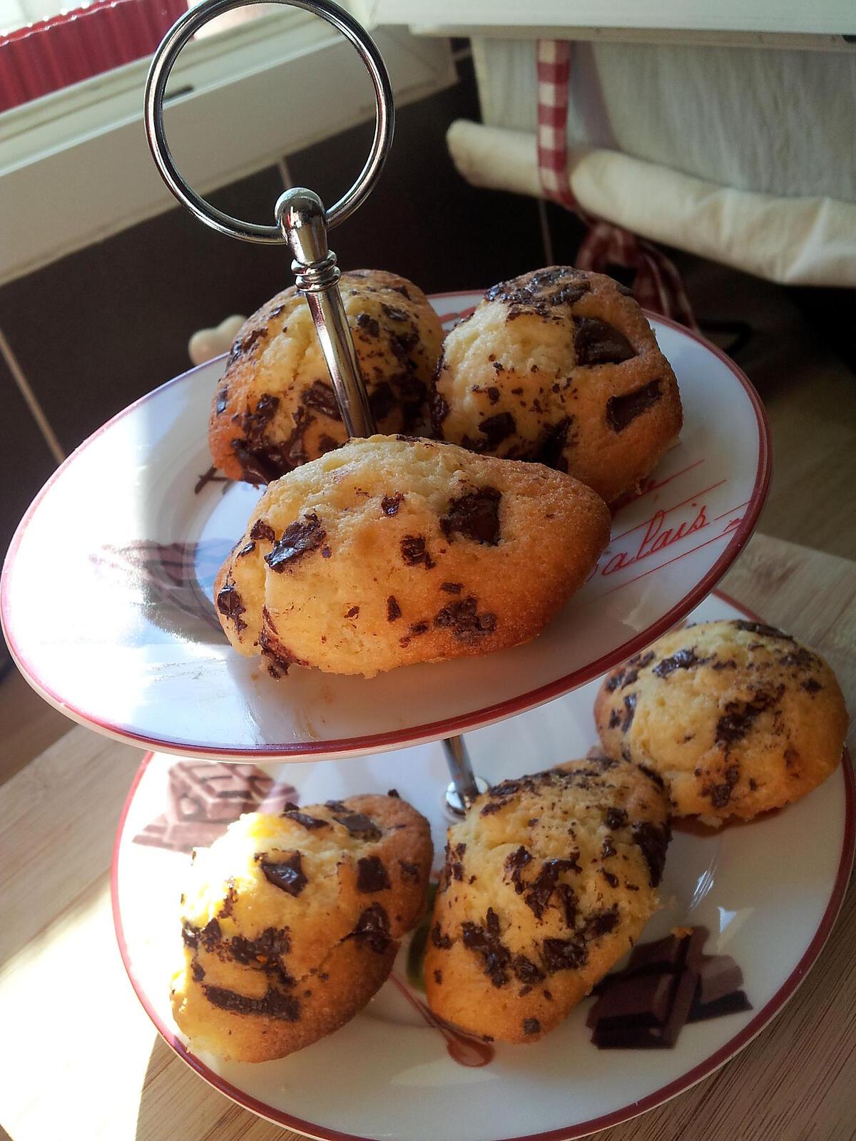 recette Madeleines au pépites de chocolat