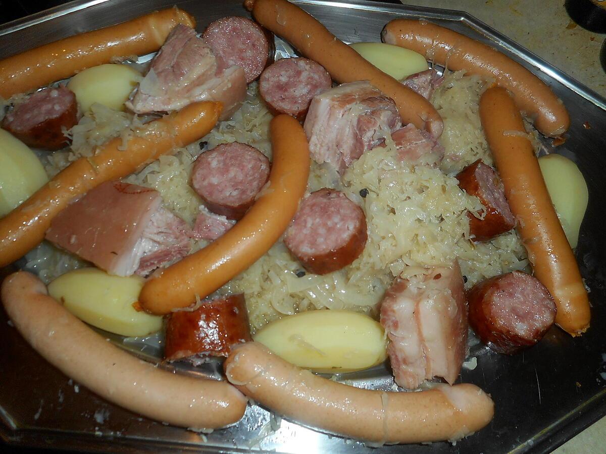 recette Choucroute lard et saucisses