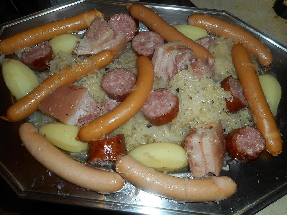 recette Choucroute lard et saucisses